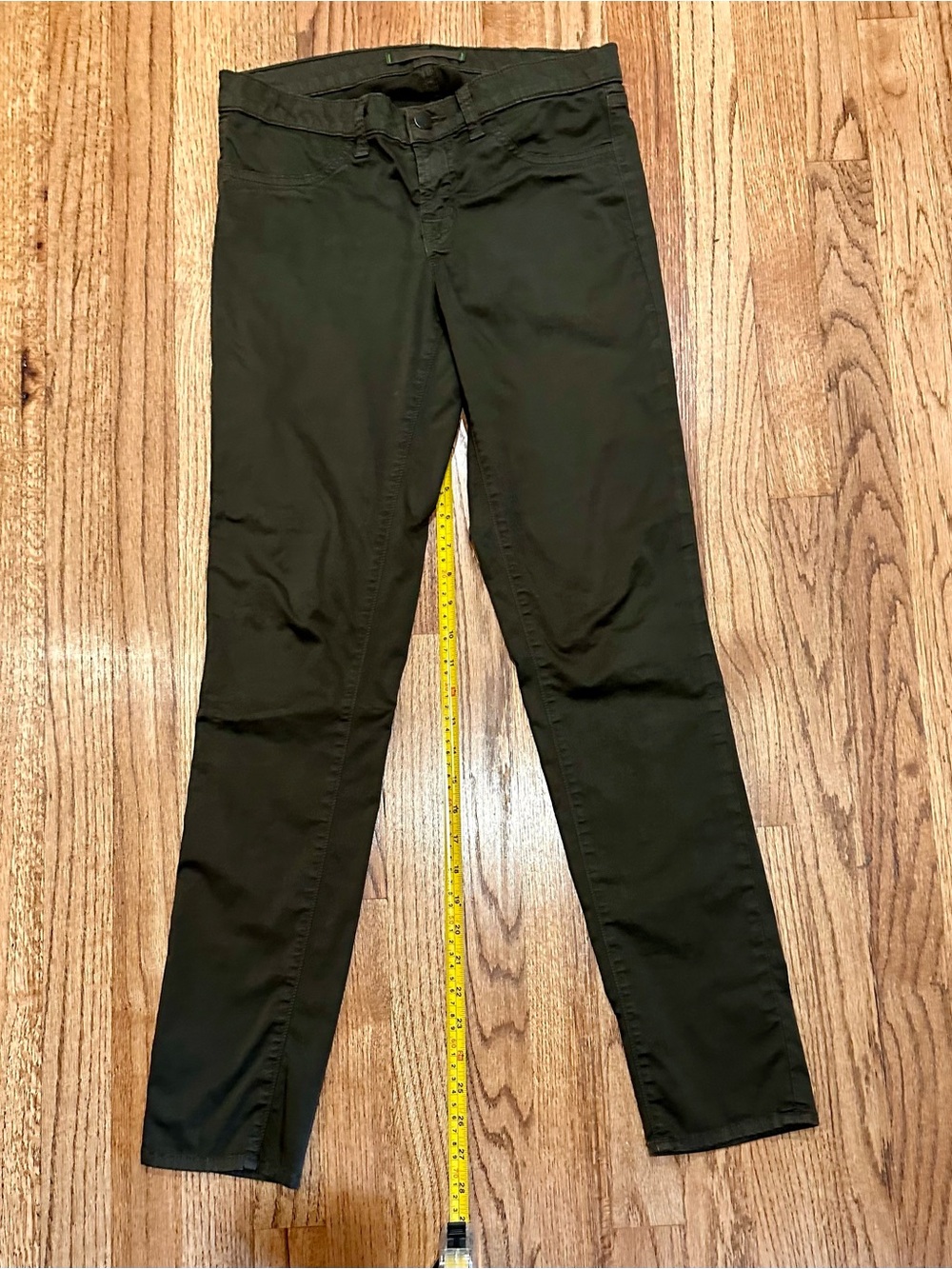 MOTHER Olive Green Skinny Stretch Pants